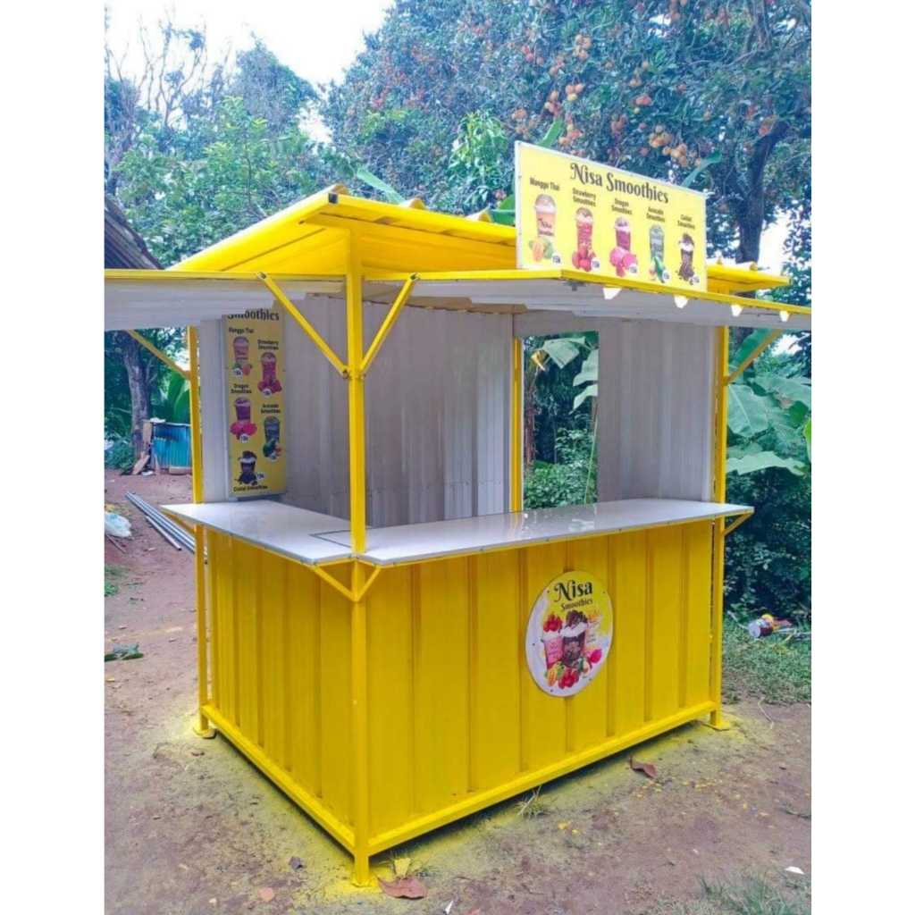 Gerobak Booth Container Untuk Jual Es Teh Atau Jajanan