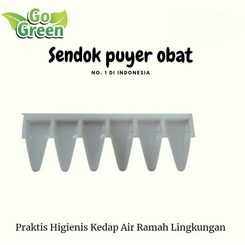Sendok Puyer Obat 1 Baris 6 Sendok / Alat Memasukkan Puyer Ke Dalam Kertas Puyer / Alat Farmasi