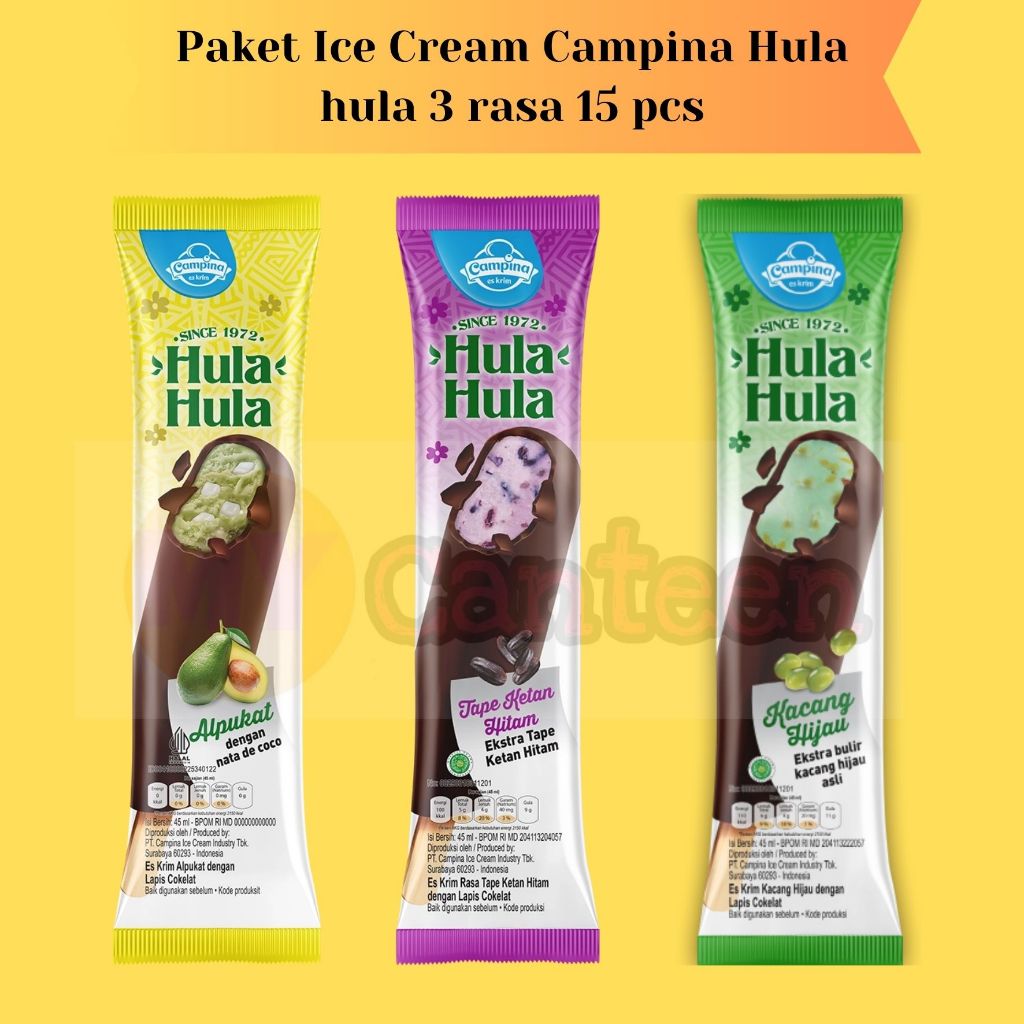 

Paket Ice Cream Campina Hula-hula isi 15 pcs