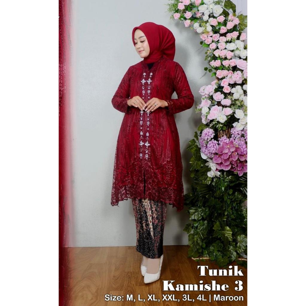 Kebaya ncim free hiajb  Kebaya Tunik  Setelan Kebaya Brokat  Kebaya Brokat  Kebaya Encim  Tunik Bruk
