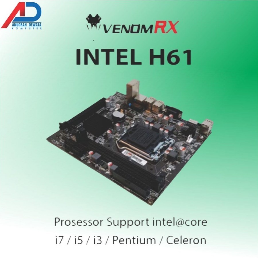 MOTHERBOARD H61 VENOMRX/BOARD H61 Intel LGA 1155 SUPORT NVME