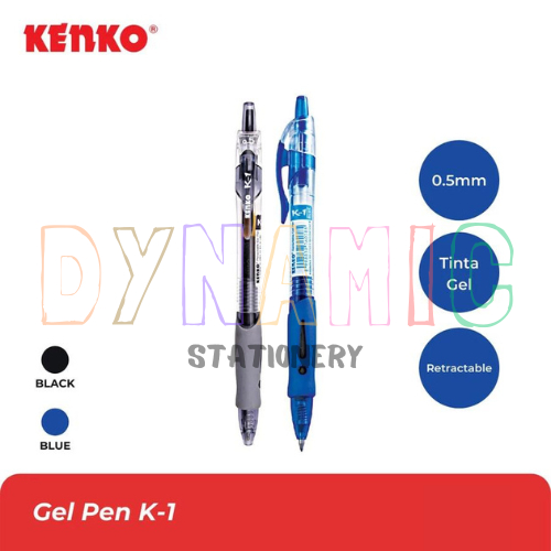 KENKO GEL PEN / Pulpen Jel / Pena Jel Tinta Cetek K-1 Retractable / Pulpen Kenko Gel Tinta K-1