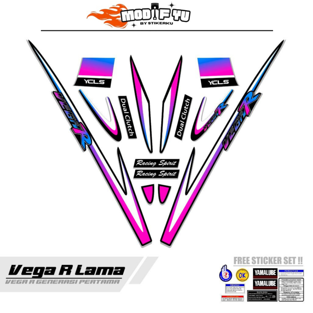STRIPING VEGA R LAMA MOTIF M13 / STIKER VEGA R LAMA / STIPING VEGA R LAMA / SETIKER VEGA R LAMA / LI