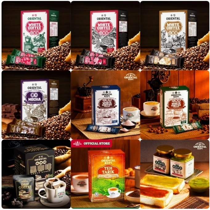 

ECER 1 Sachet Kopi ORIENTAL Kopi White Coffee Malaysia Classic Mocha Charcoal Roasted No Sugar Royal Chocolate Teh Tarik