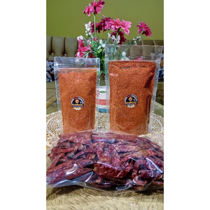 

cabe bubuk/chili powder pedas 100% cabai murni tanpa pewarna dan pengawet ukuran 100gram,250gram,500gram