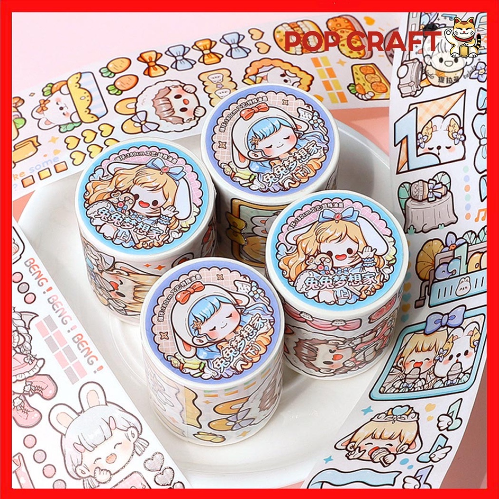 

PC Washitape Masking Tape Stiker Kartun Lucu Dodogirl Romantic Afternoon Tea Stiker Gulung TLD116