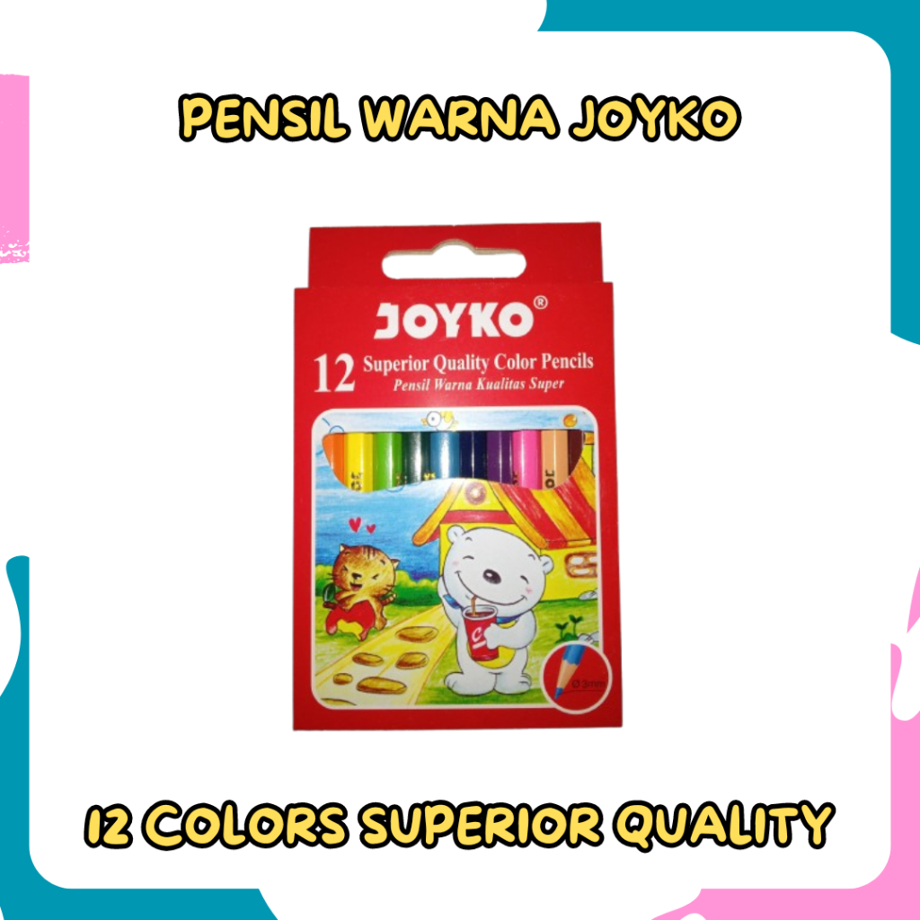 

PENSIL WARNA JOYKO SUPERIOR QUALITY ISI 12