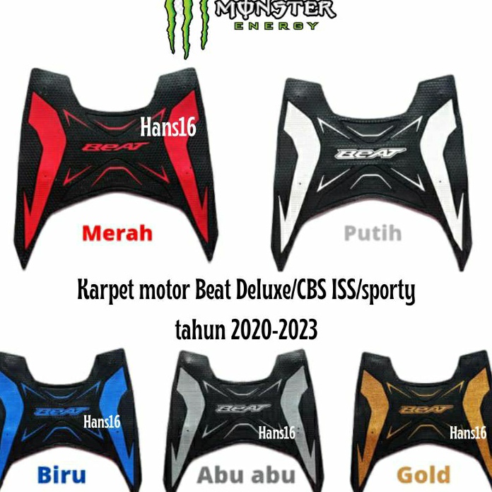 TRENDING  Monster Energy Karpet Motor Beat DeluxeCbs IssSporty 22223 Bahan Karet Tebal