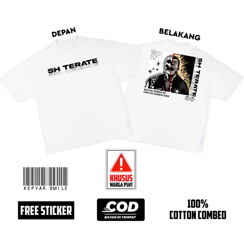 KAOS PSHT PUTIH KATA KATA WANI ORA NGUMBAR UNI TERBARU/KAOS PSHT DESAIN 2024 /KAOS PSHT SIMPLE