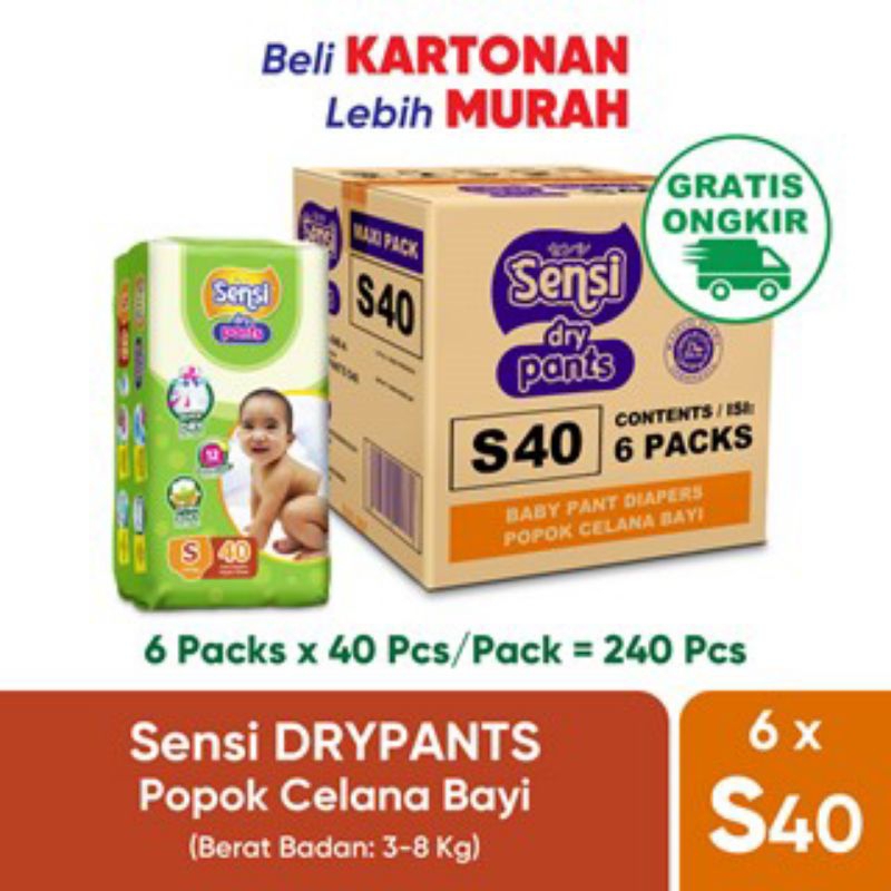 SENSI DRY PANTS 1 dus /Karton (GROSIRAN)