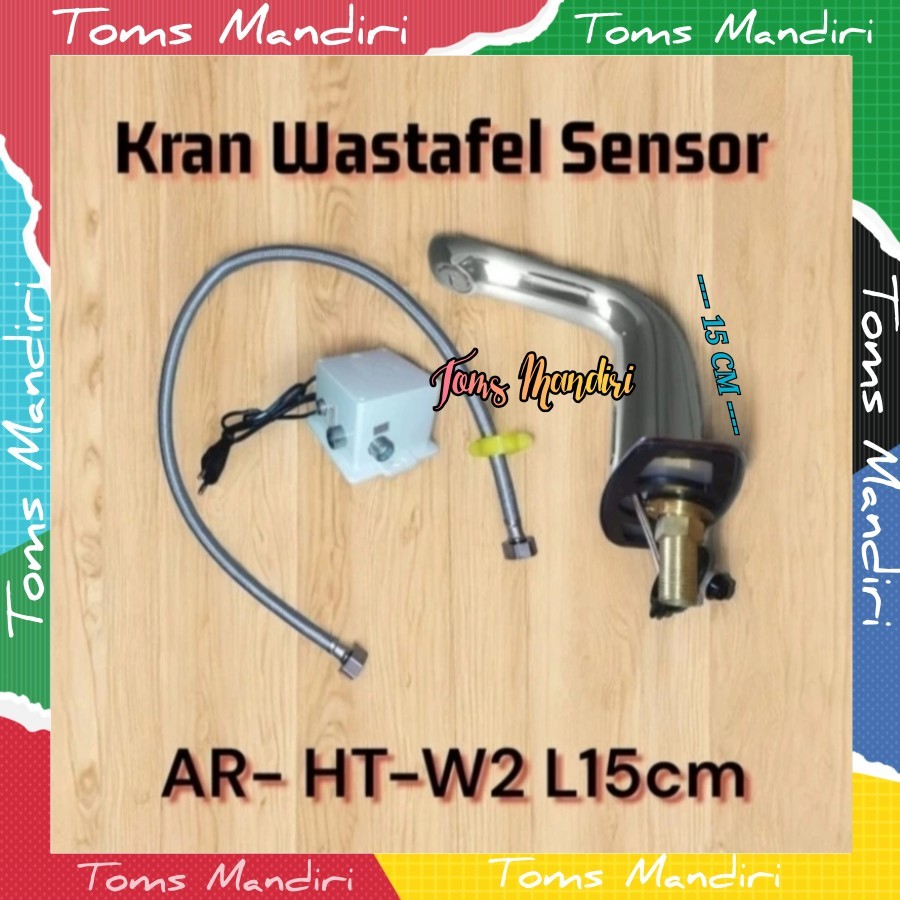 Kran Sensor Wastafel Otomatis AR-HT-W2 Tinggi 15 CM