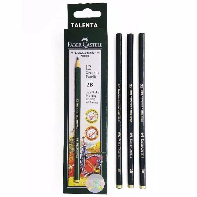 

MEGA Pensil 2B Faber Castell ASLI PAK12pcsPencil KomputerPensil UjianPencil 2B