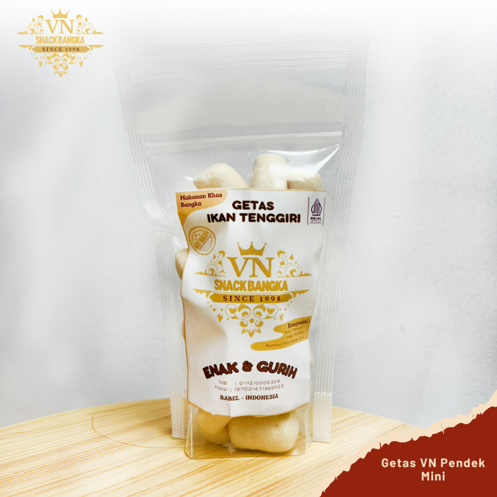 

Getas Super Ikan Tenggiri VNSnack Pendek Mini - Getas Asli Bangka 30Gram