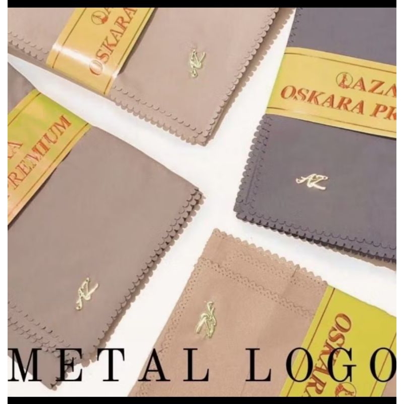 PAKET 10PCS OSKARA LOGO AZZARA /JILBAB SEGIEMPAT POLOS OSKARA LOGO/