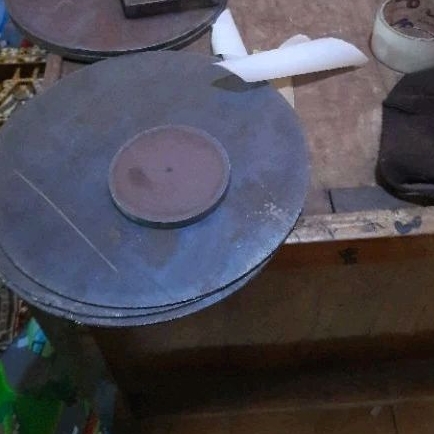 Besi plat bulat tebal 5mm diameter 450mm 1pcs