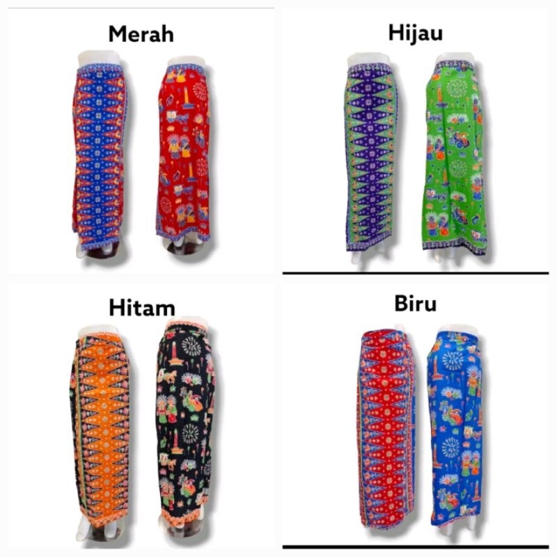 ROK TUMPAL BETAWI MOTIF ONDEL ONDEL / ROK PUCUK REBUNG