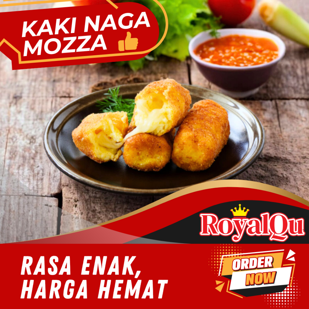 

ROYALQU Kaki Naga Mozzarella Keju Ayam Renyah Crispy Bekal Bento Frozen Food