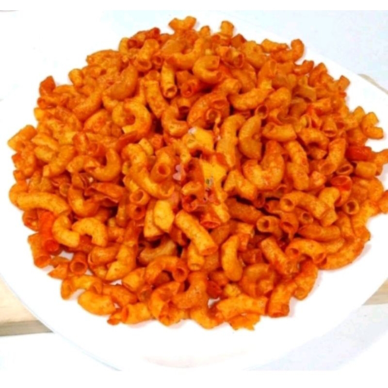 

Macaroni pedas daun jeruk/Makaroni/Cemilan/Snack 1kg