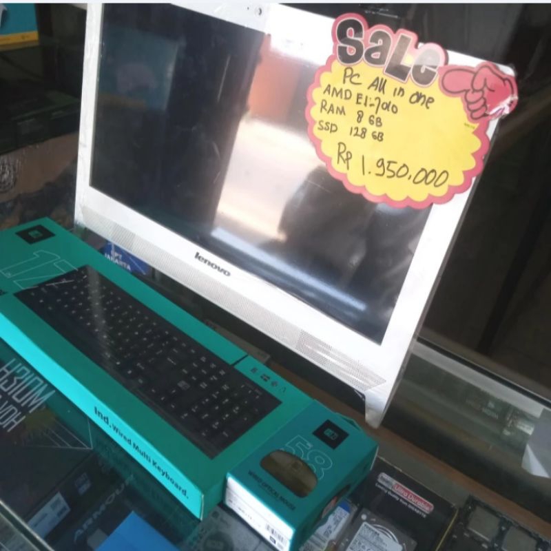 Pc All In One Amd E1 7010 Lenovo Ram 8Gb Ssd 128Gb like new