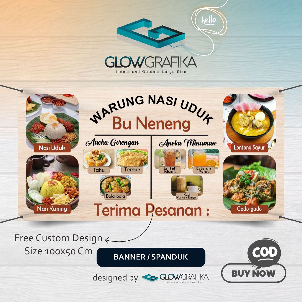 Cetak Spanduk Banner Warung Nasi Uduk