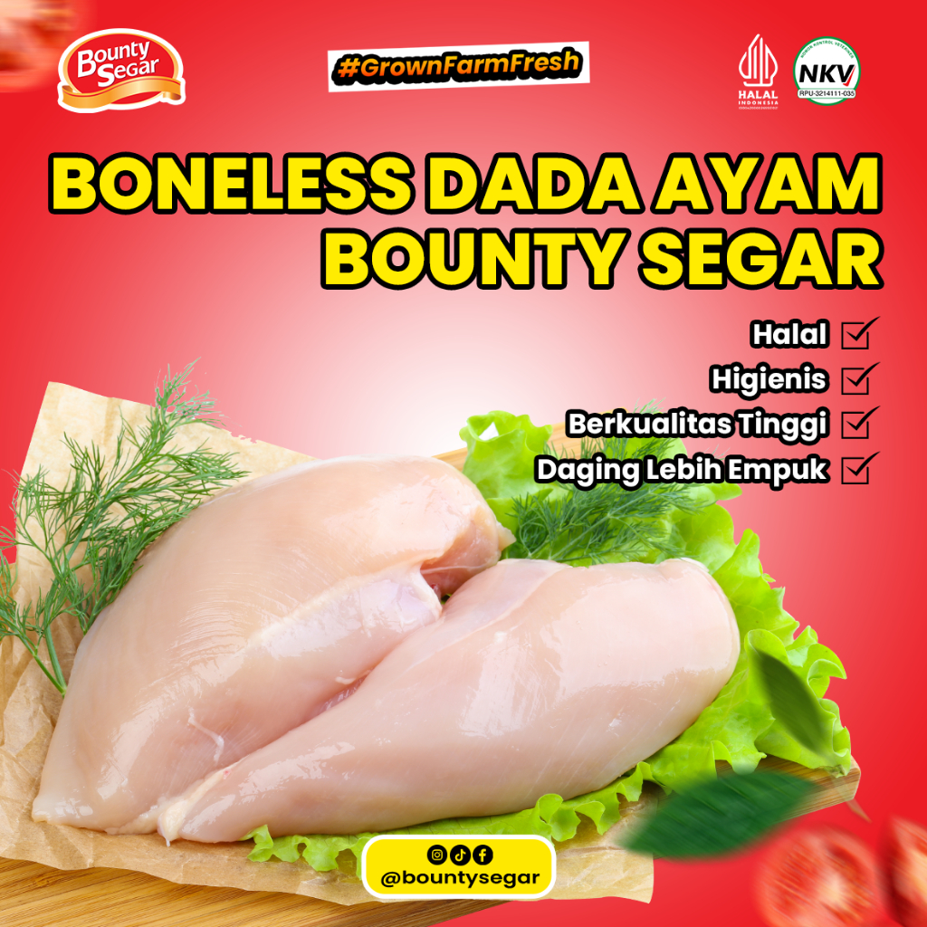

Boneless Dada Ayam Sehat & Higienis 500gr & 1kg | Premium, Halal, Ideal untuk Masakan