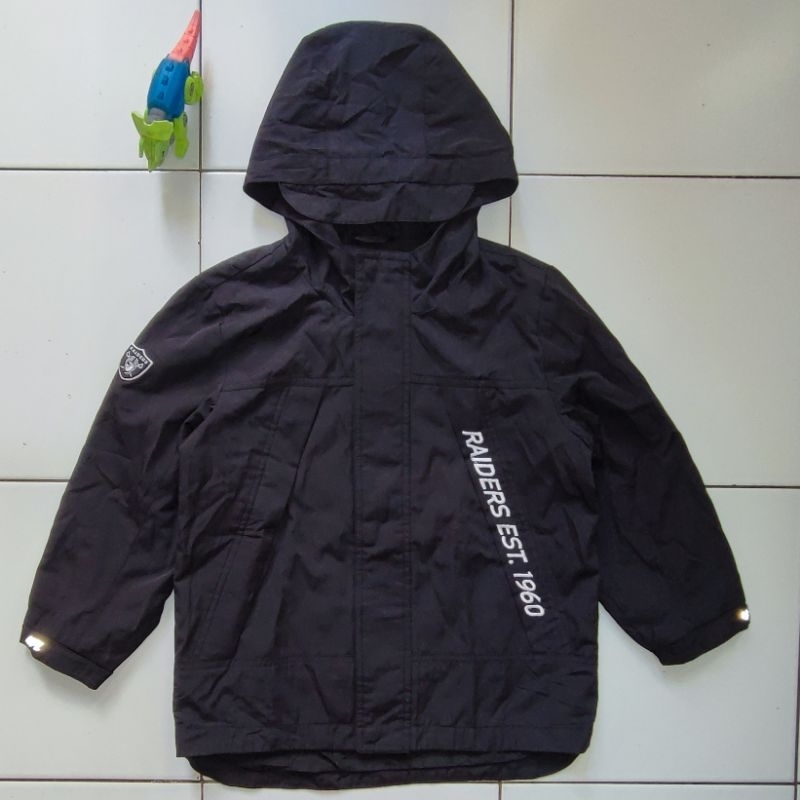 Jaket Outdoor Anak NFL RAIDERS Original 100% Second Branded Preloved Gunung Camping Hiking Sporty Mu