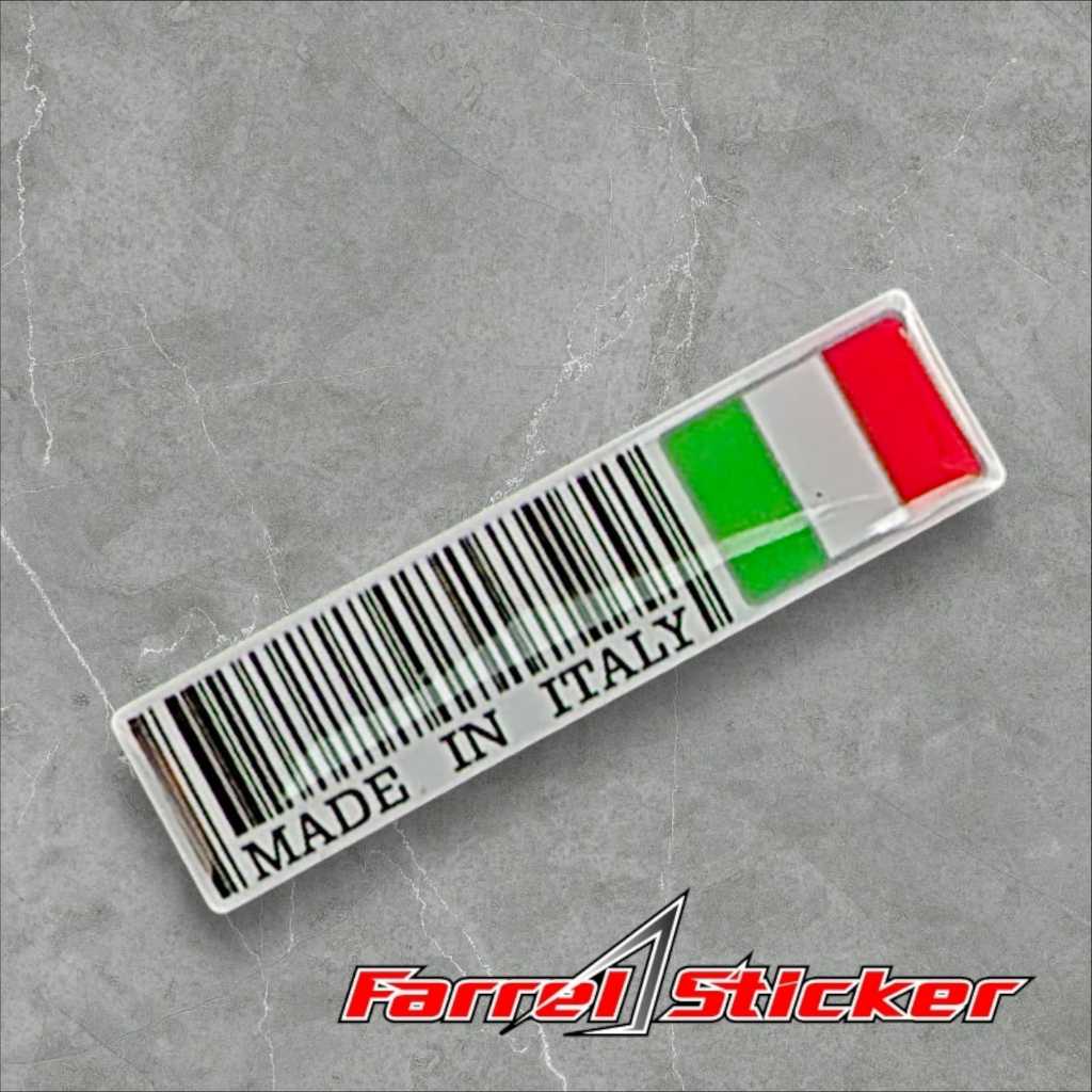 

STICKER MADE IN ITALY STIKER TIMBUL ITALIA BARCODE