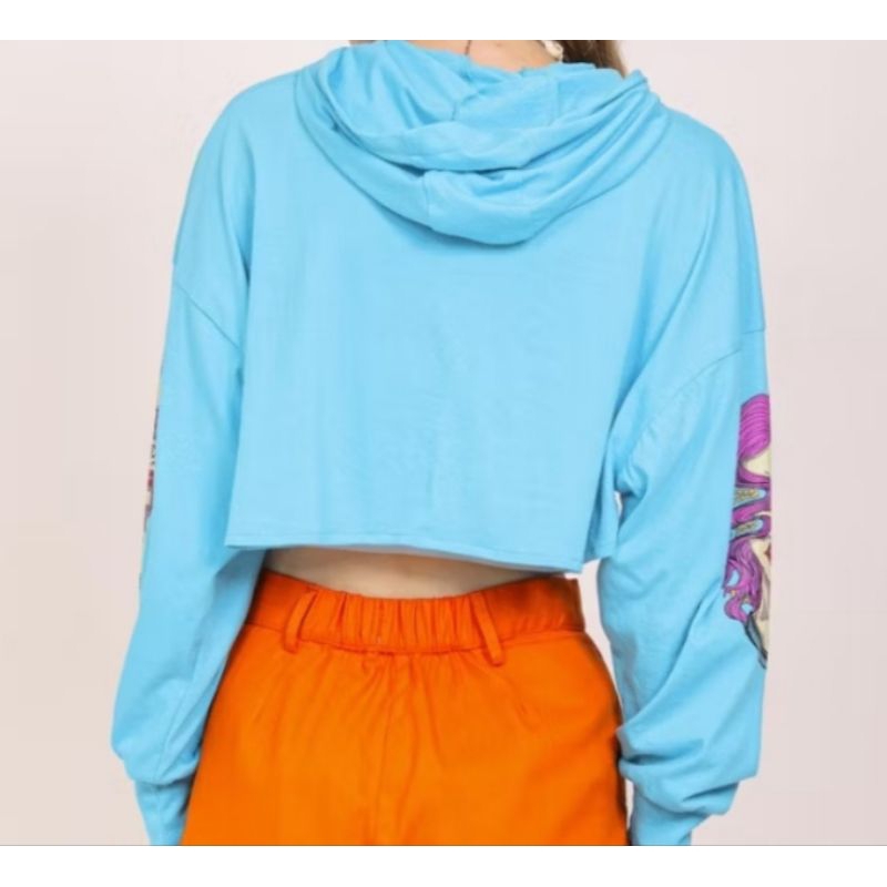 Crop Hoodie by Gaudi X Awkarin - Zera Top
