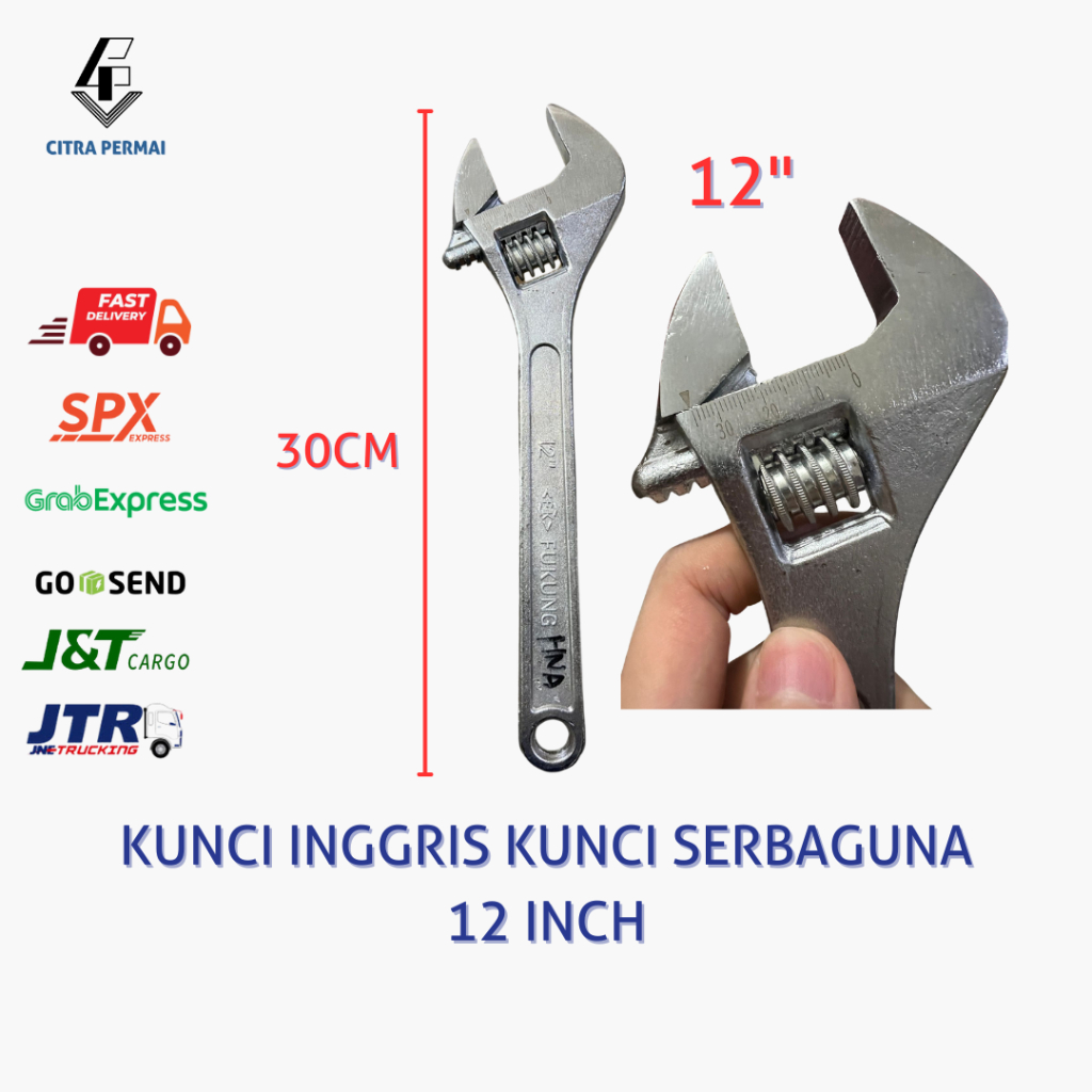 KUNCI INGGRIS KUNCI SERBAGUNA 12INCH / KUNCI INGGRIS SERBAGUNA / KUNCI INGGRIS BERKUALITAS