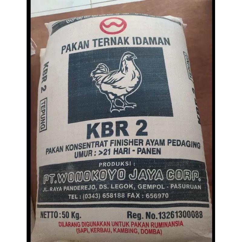 KBR 2 Konsentrat Ayam Pedaging Finisher Pakan Unggas 15 Kg