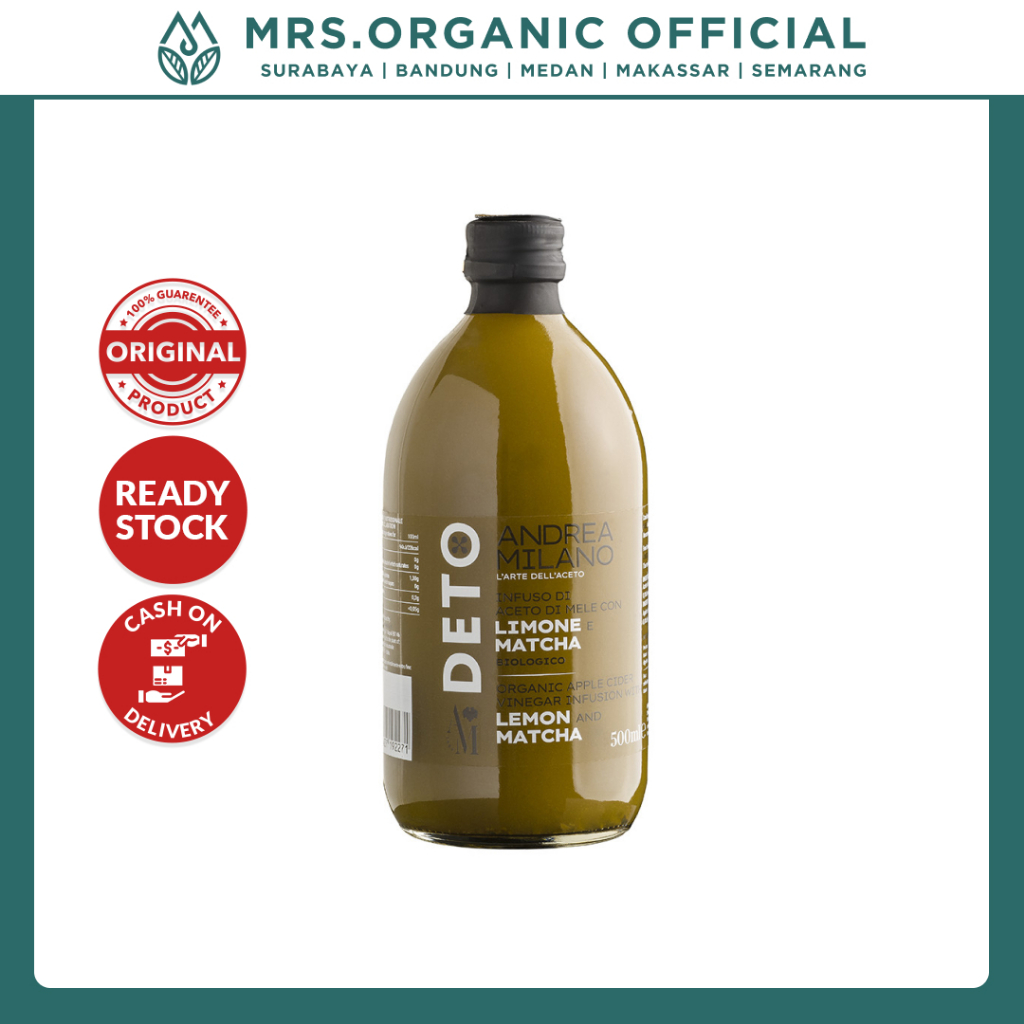 

Cuka Apel Matcha Lemon Andrea Milano Organic Infusion Apple Cider Vinegar With Matcha & Lemon 500ml - Minuman Cuka Apple Organik Mix Lemon dan Matcha Kontrol Berat Badan