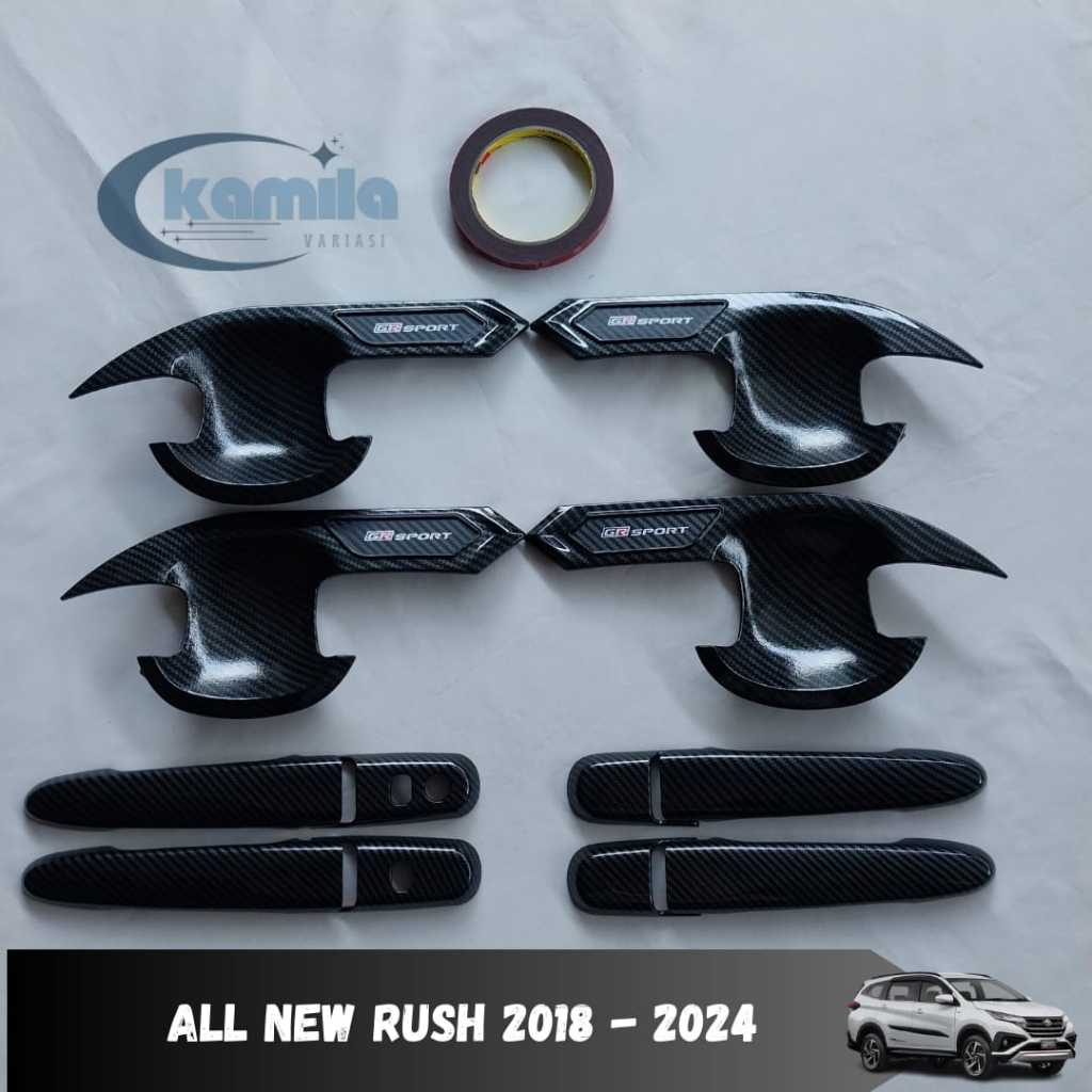 Cover Outer Pintu Handle Mobil All New Rush GR Sport 2018 - 2024 Carbon