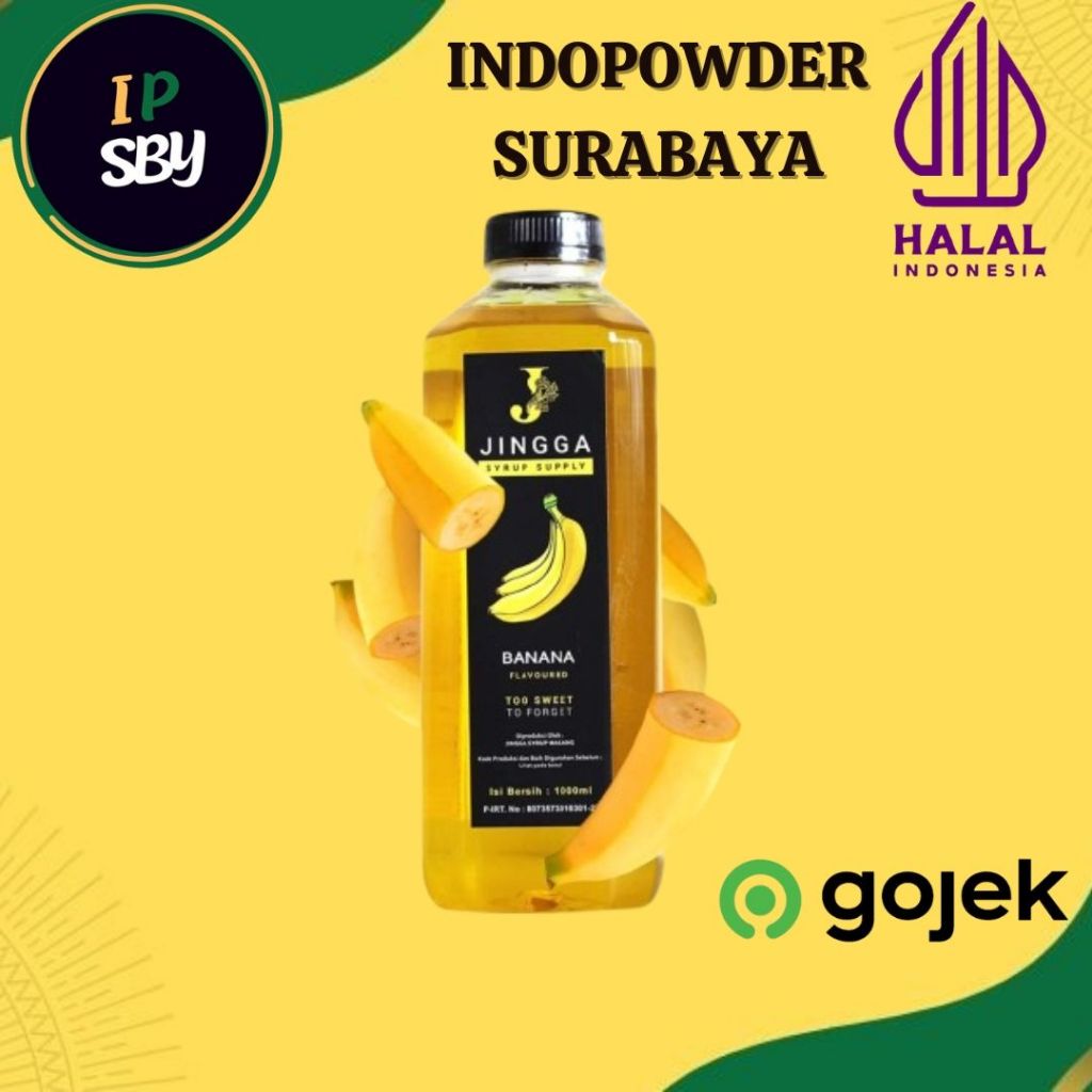 

JINGGA Banana Syrup 1000ml - Sirup Pisang Untuk Kopi Kemasan 1 L