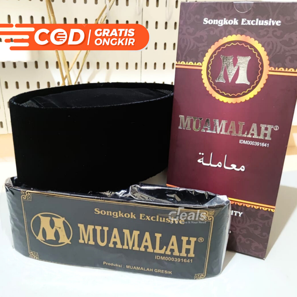 Peci Songkok Hitam Muamalah Tinggi 8-10