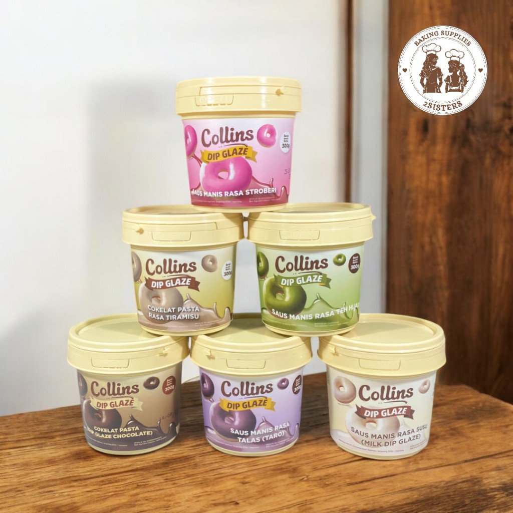 

Collins Dip Glaze Donut Ropang Selai Kue 300 Gram