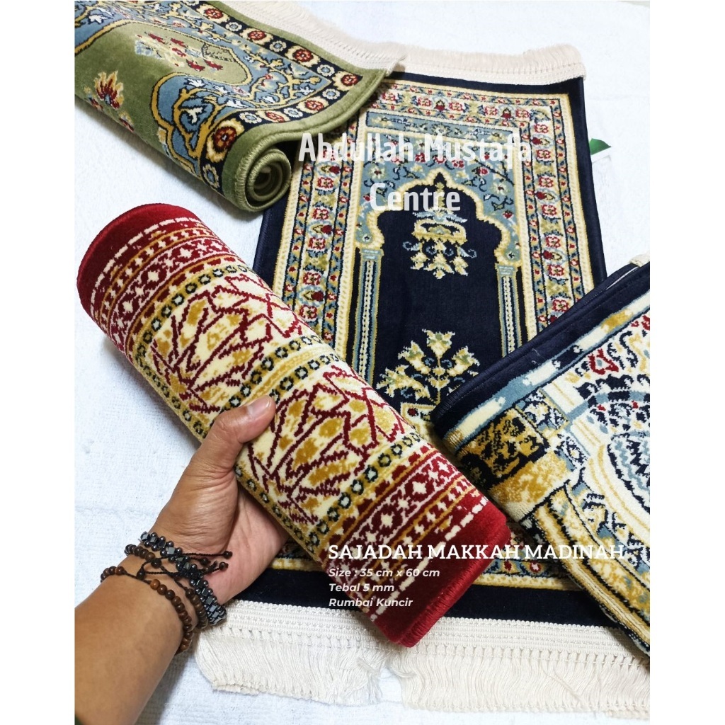 Sajadah  Makkah Madinah HARAMEEN 5 mm Mini 34 x 60 I Sajadah Madinah/Sajadah Mini
