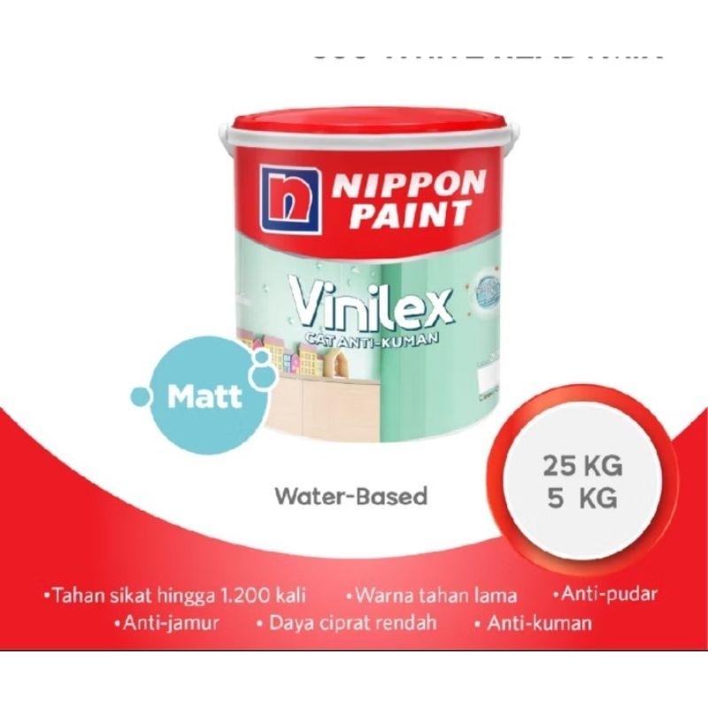NIPPON PAINT- VINILEX WITH SILVER ION-CAT ANTI KUMAN -VINILEX ANTI KUMAN-BISA REQUEST WARNA