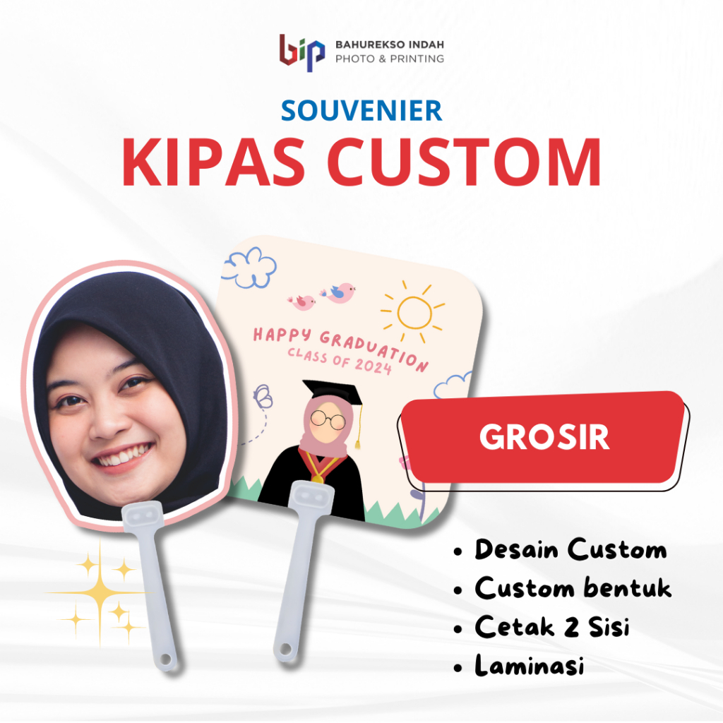 [ GROSIR ] Cetak Kipas Souvenir Custom | Cetak Kipas Custom
