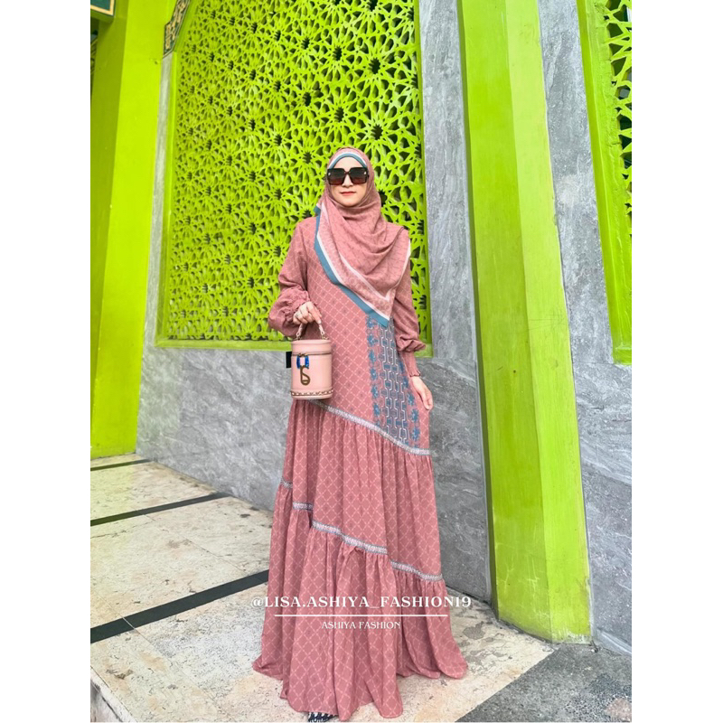 NVS ECLIPSE PINK DRESS SET SCRAF BY NOVIA SUKIJO