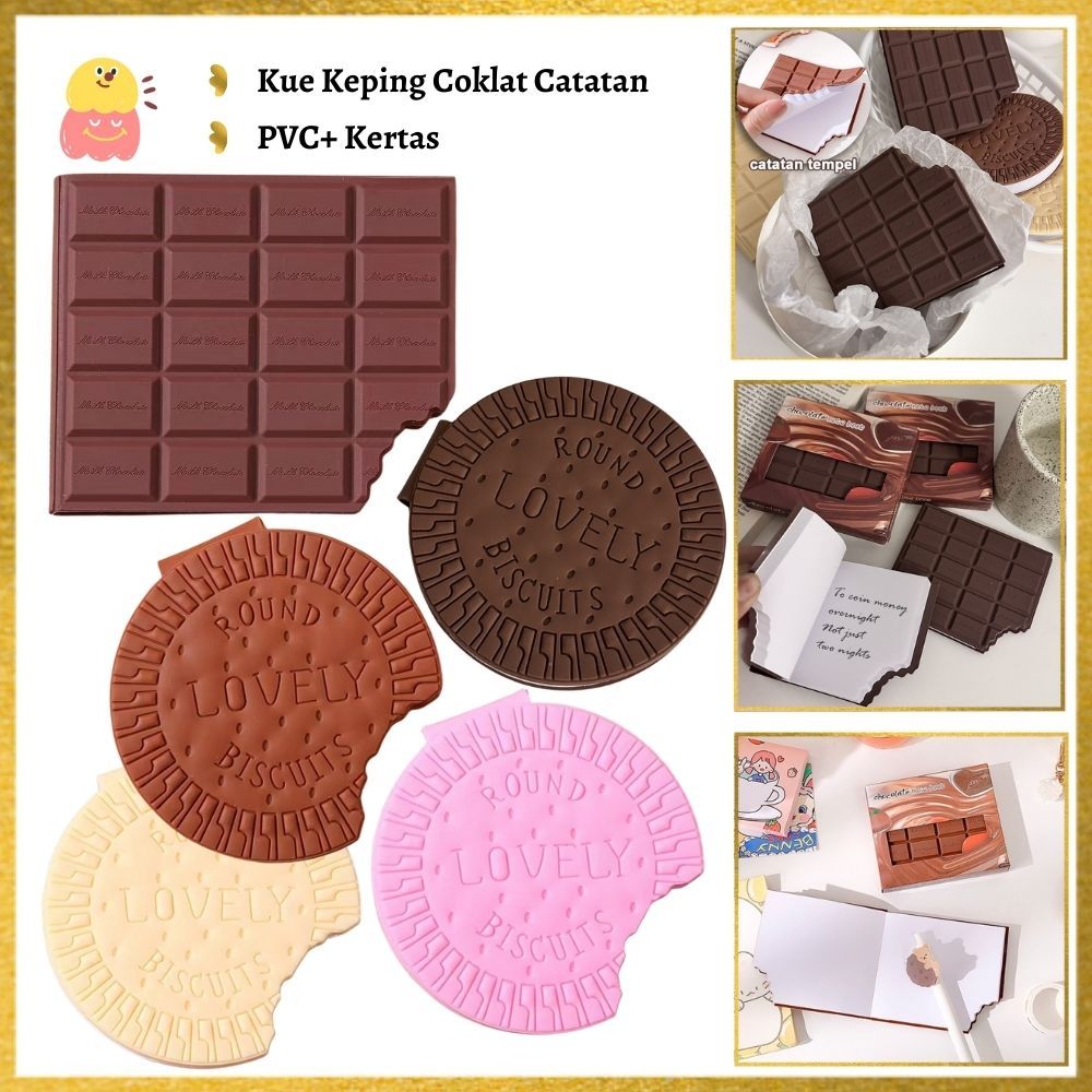 

<Ready>Notebook Mini Motif Lucu Biskuit Cokelat Isi 80 Lembar Buku Catatan