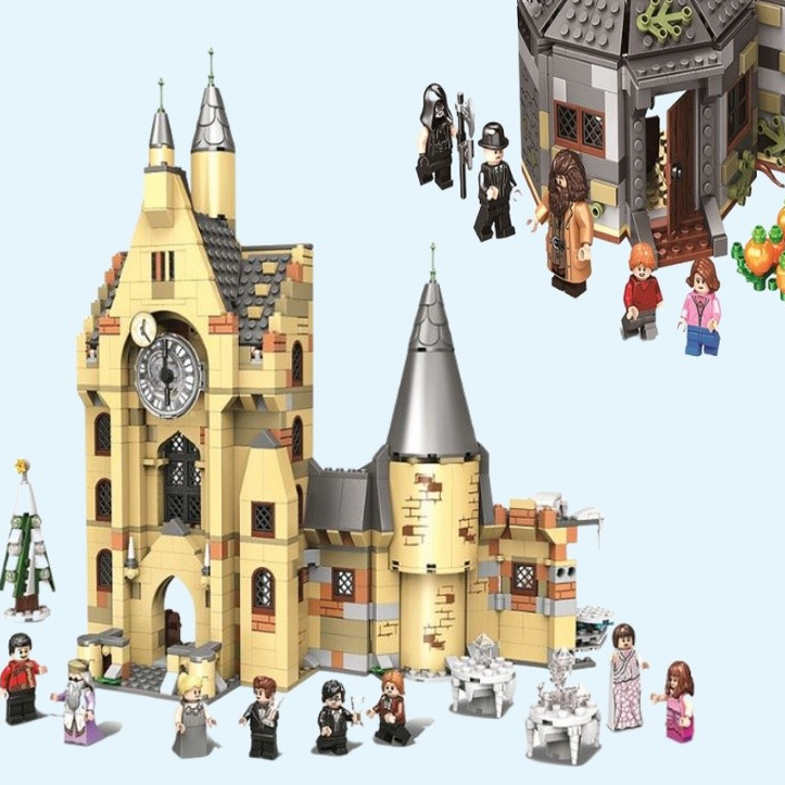 Harry Potter Book Bricks Justice Magician Clock Tower Hagrid Rescue House StoryBook Adventure Story 