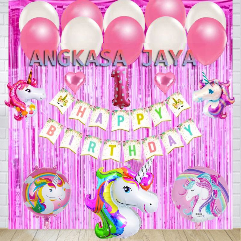 Paket Dekorasi Ulang Tahun Unicorn