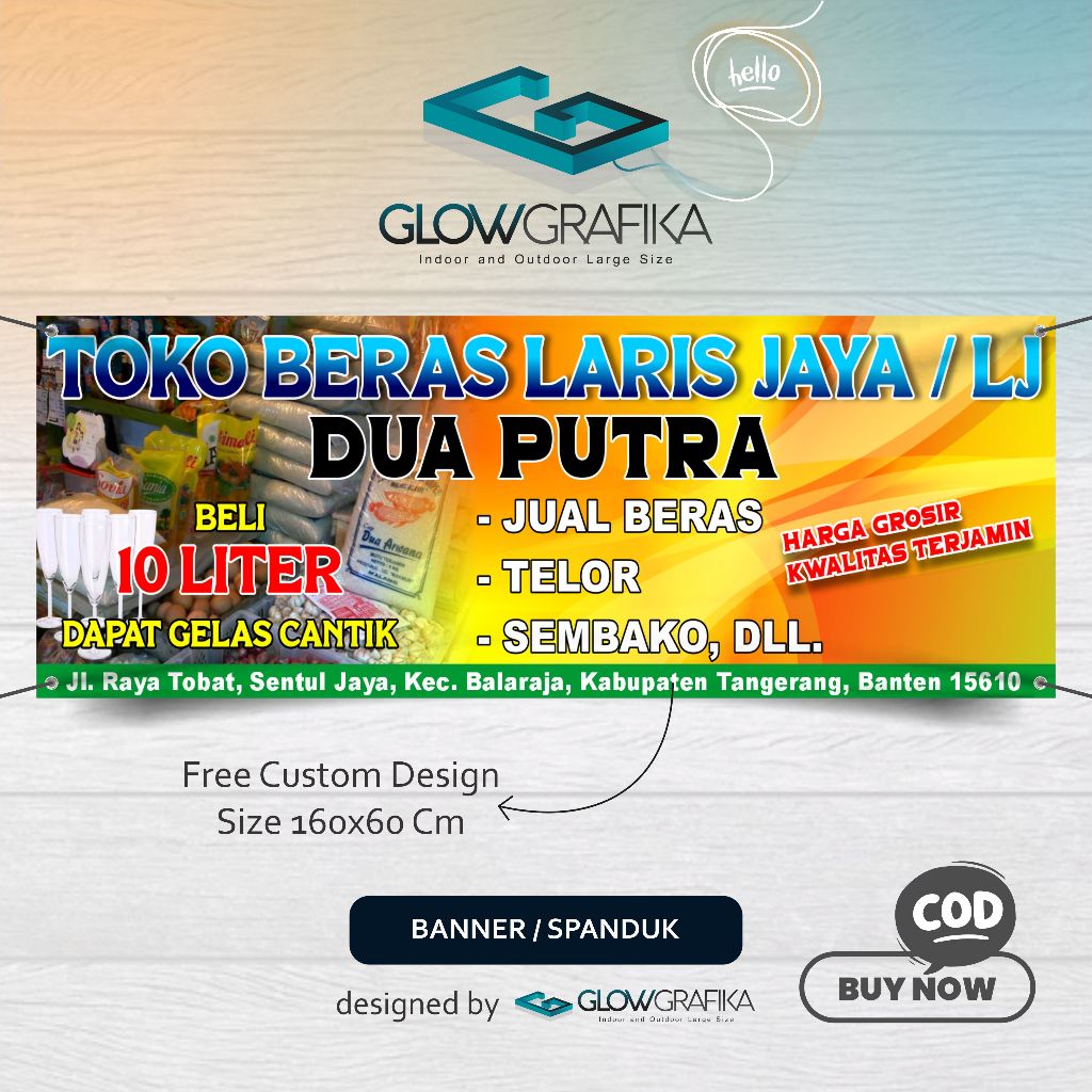Cetak Spanduk Banner Toko Beras