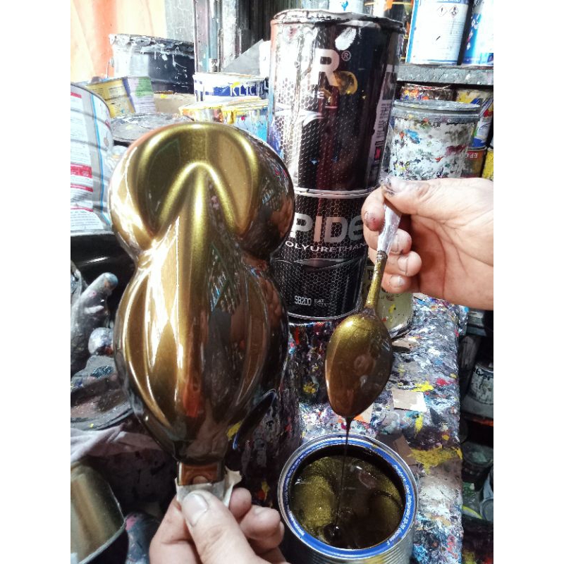 Cat PU Spider Black gold/moonlight gold pu asli