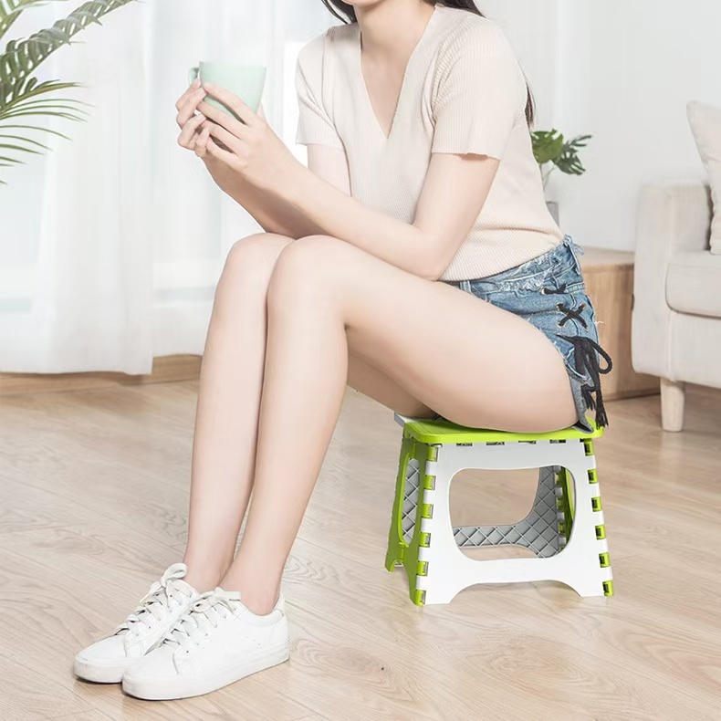 Bangku lipat plastik portabel bangku mudah memancing kursi lipat luar ruangan kamar mandi kamar mand