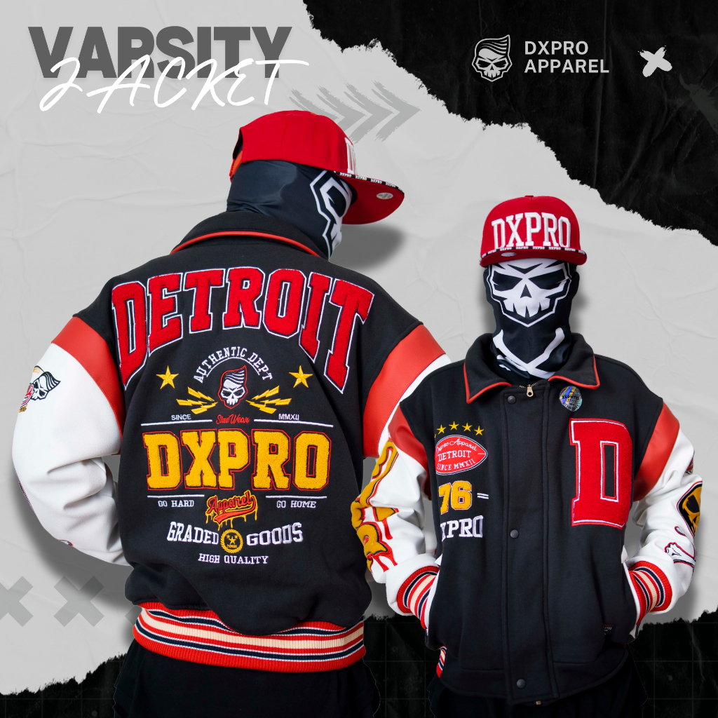 Jacket Varsity Dxpro Detroit Bordir Towel