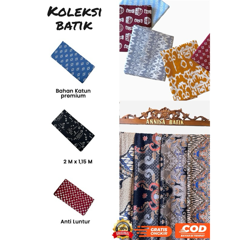 KOLEKSI BATIK CAP // BAHAN KAIN KATUN BATIK BAHAN KEMEJA GAMIS ROK LILIT JARIK BAHAN ROK WANITA BRID
