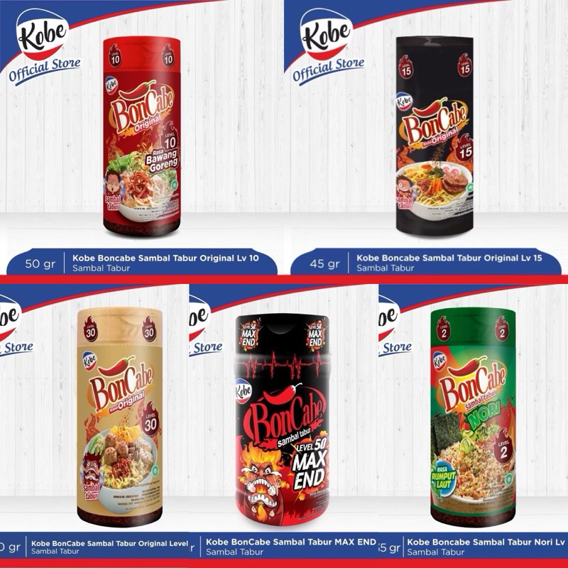 

(1 botol) KOBE BonCabe Sambal Tabur (Bon Cabe Bubuk)