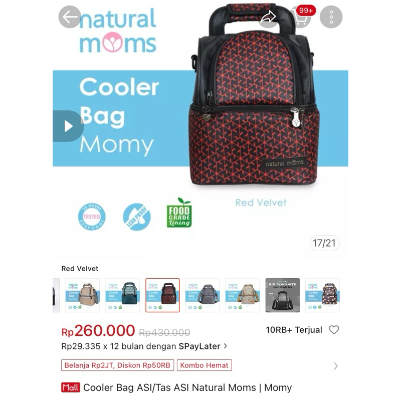 Preloved Cooler bag natural moms