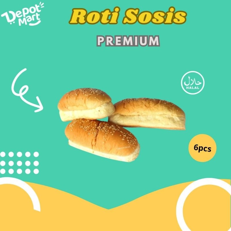 

Roti Sosis / Roti Hotdog dengan Wijen Murah isi 6 Pcs DepotMart